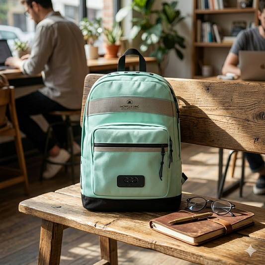 Jansport inspired Premium Backpack with Water Hyacinth Accent, Jansport Bag, Ecoingenuity Inc., Jacinto & Lirio. - Jacinto & Lirio