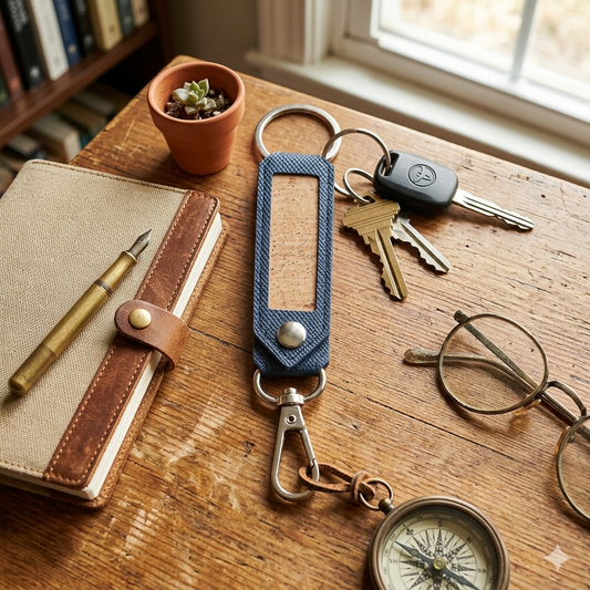 Vegan Leather Belt Keychain, Keychain, Ecoingenuity Inc., Jacinto & Lirio. - Jacinto & Lirio