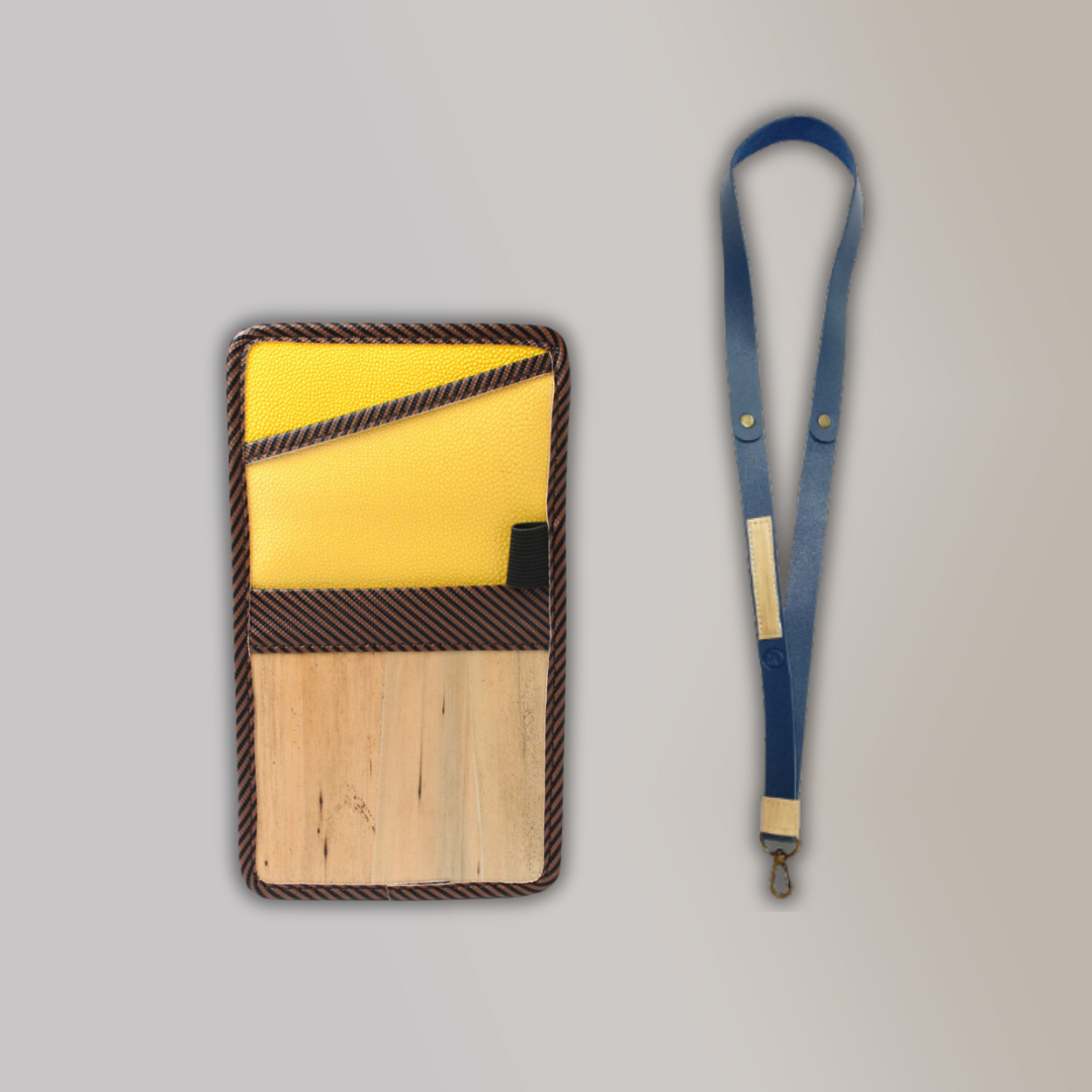 Lakbay Travel Essentials Kit - Yellow Stripes Lakbay and Navy Variation Lanyard