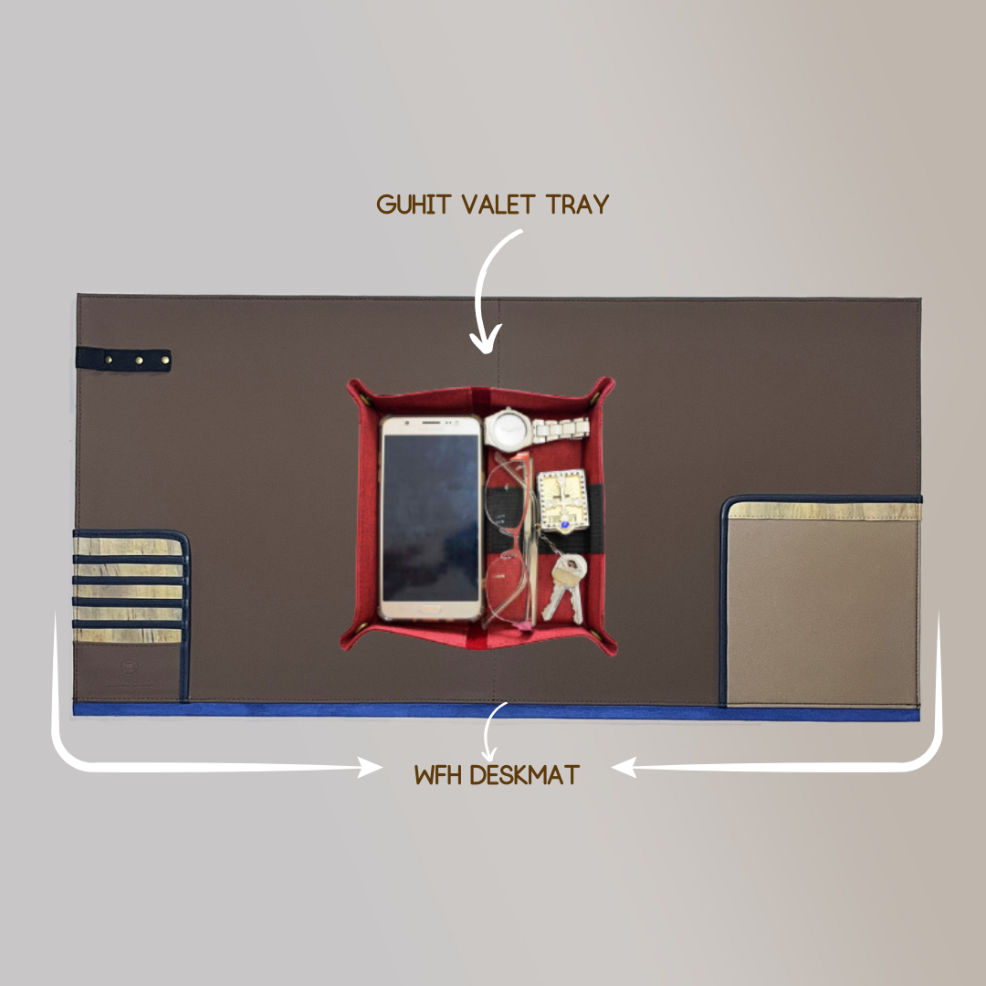 WFH Desk Mat or Gaming Pad with Pockets and Card Holders - Jacinto & Lirio