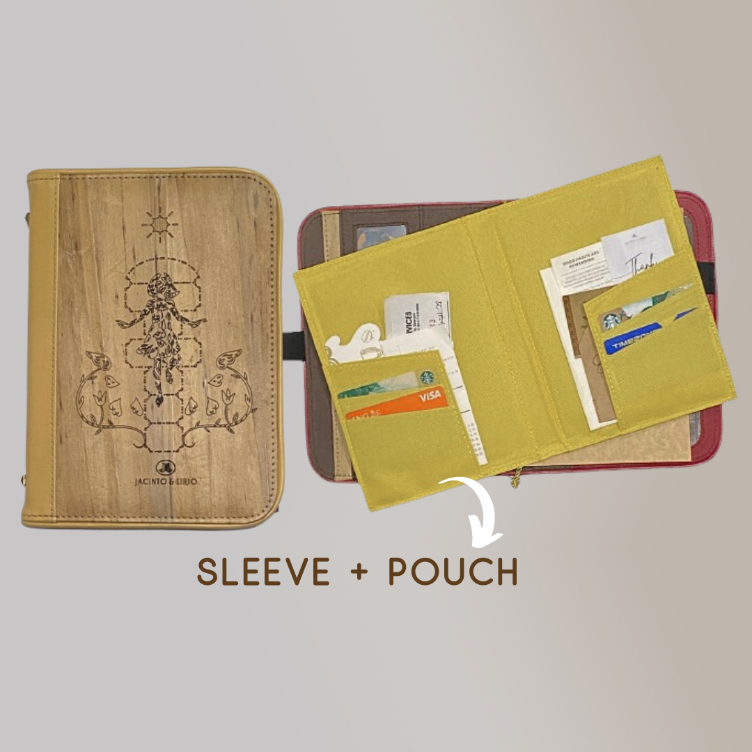 Laró A5 Undated Refillable Traveler’s Notebook, Sleeve Pouch - Jacinto & Lirio