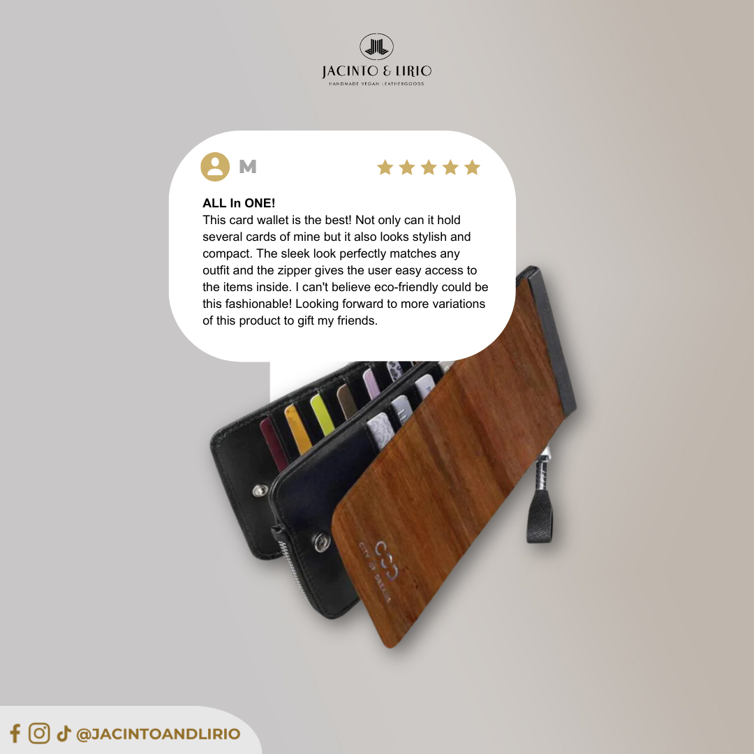 Slim Multi Card Organizer with Zipper Pocket - Jacinto & Lirio