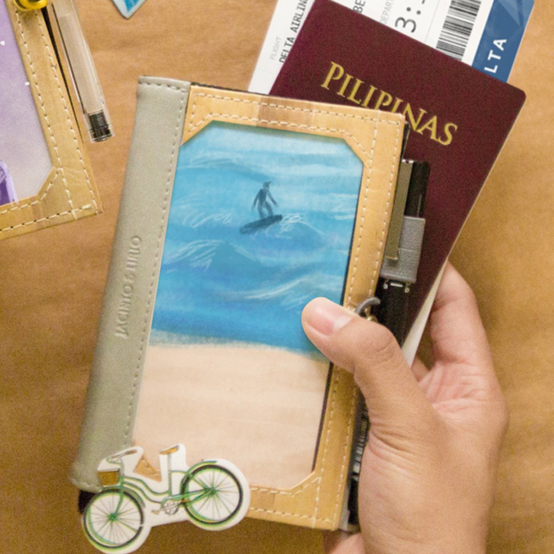 Pinto Mini Personalizable Passport Holder with a custom cover displaying unique artwork or personal designs.