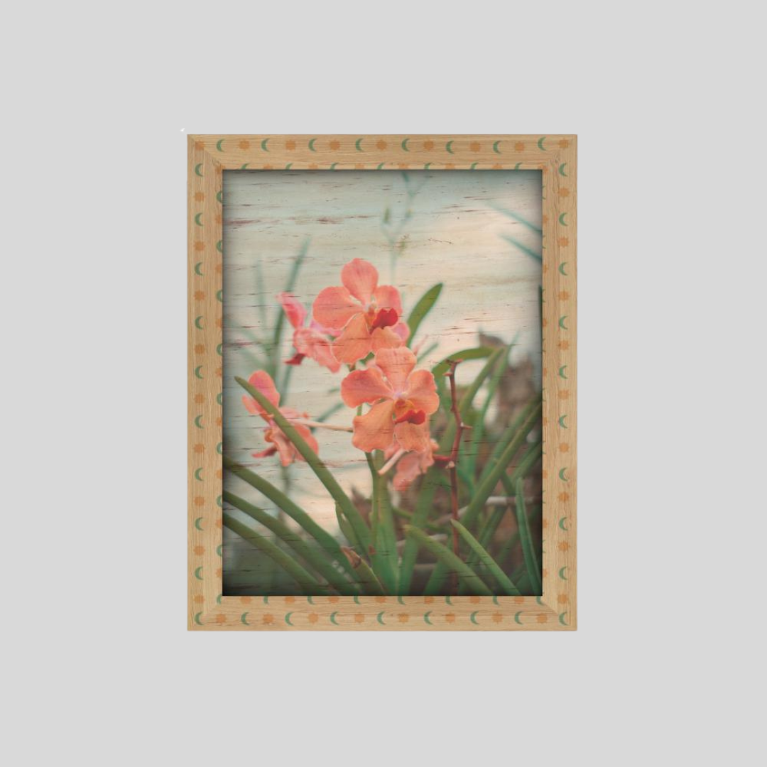 Litrato Personalized Water Hyacinth Canvas Wall Art Decor with Wooden Picture Frame (Extra Large) - Jacinto & Lirio