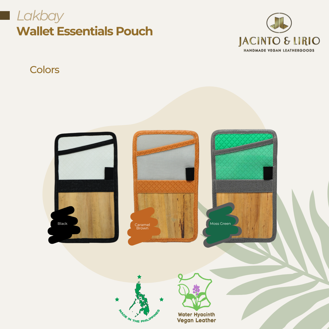 Three vibrant color variations of the lakbay wallet essentials pouch.
