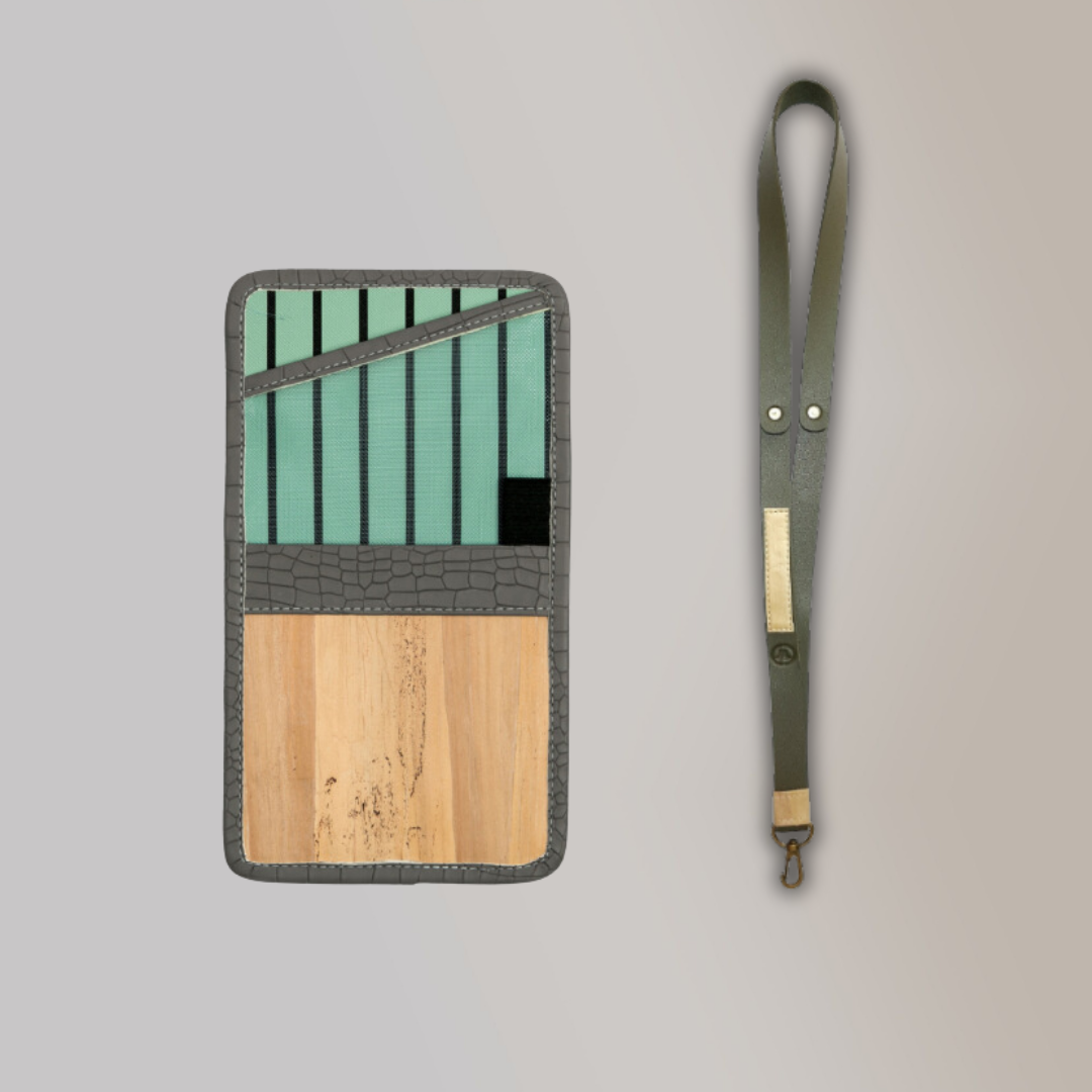 Lakbay Travel Essentials Kit - Moss Colored Lakbay and Army Green Colored Lanyard