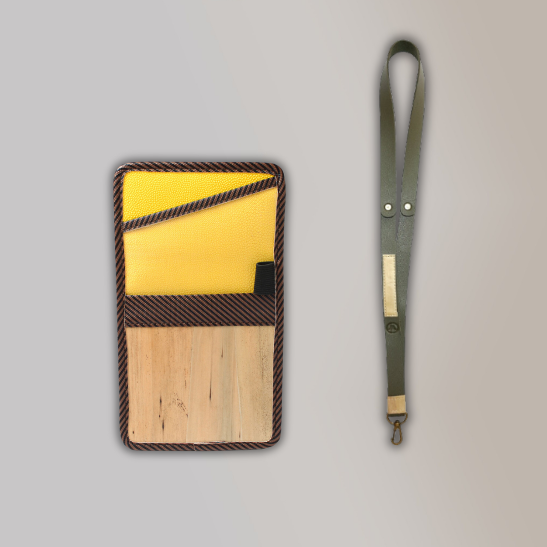 Lakbay Travel Essentials Kit - Yellow Stripes Lakbay and Army Green Variation Lanyard