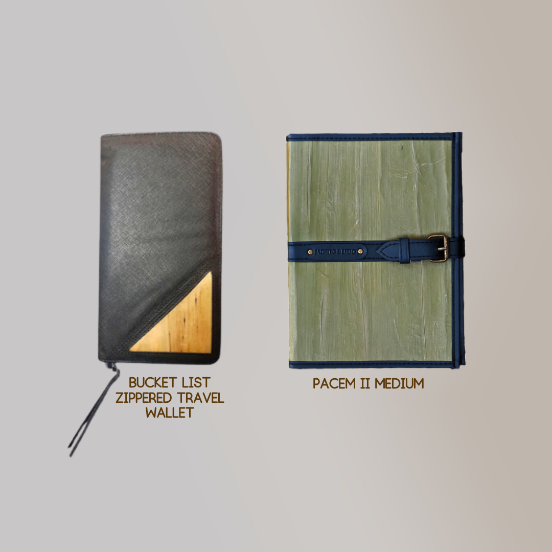 Bucket List Zippered Travel Wallet or Checkbook Wallet Essentials Purse with Retractable Wristlet - Jacinto & Lirio