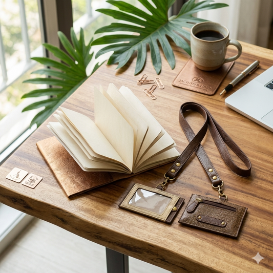 New Employee Onboarding Kit: Kaibigan Badge + Bronze Pocket Notebook, Wallet, Jacinto & Lirio, Jacinto & Lirio. - Jacinto & Lirio