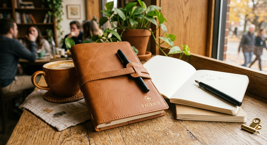 Pacem II Medium Blank Refillable Vegan Leather Journal + 2pcs Medium Refills Blank Notebook Journal Inserts Bundle, Journal, Jacinto & Lirio, Jacinto & Lirio. - Jacinto & Lirio