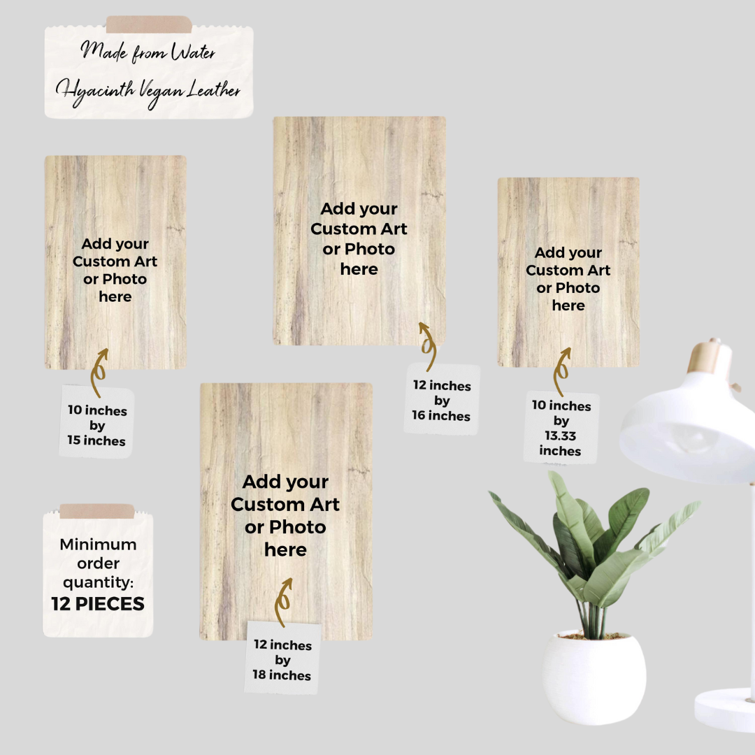 Imahe Personalized Water Hyacinth Vegan Canvas Wall Art Decor for Home Design (Large) - Jacinto & Lirio