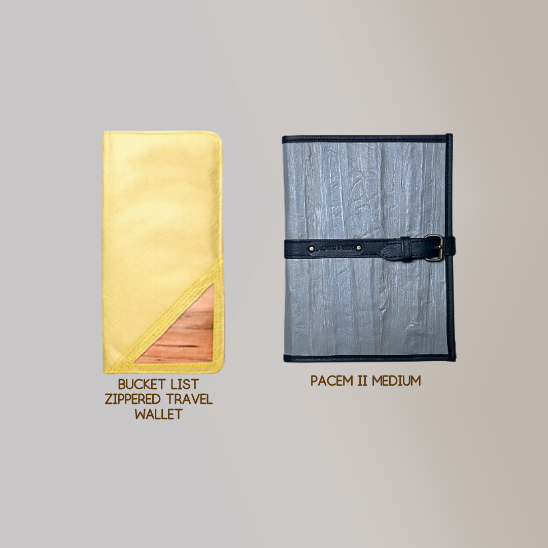 Bucket List Zippered Travel Wallet or Checkbook Wallet Essentials Purse with Retractable Wristlet - Jacinto & Lirio