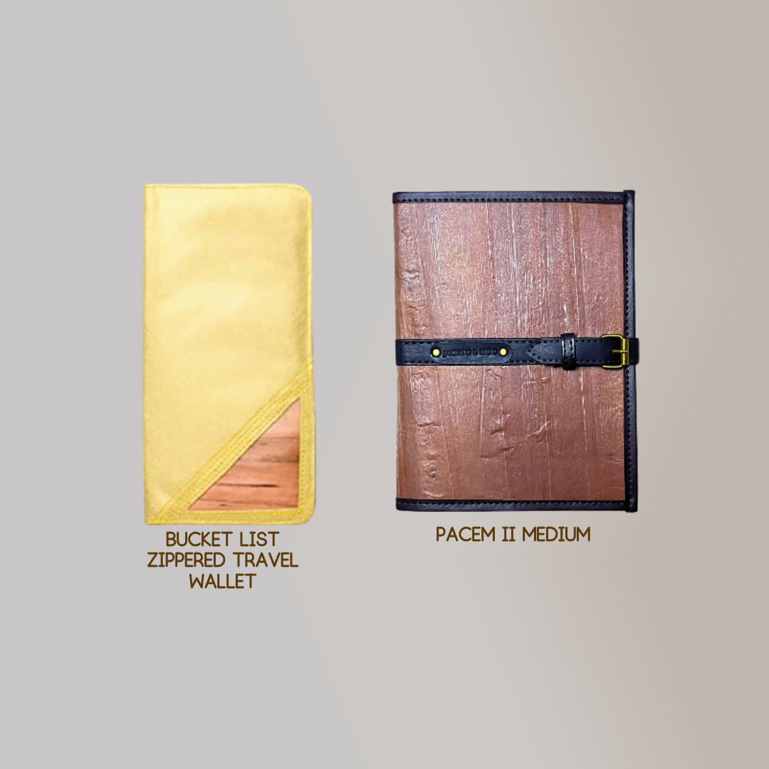 Bucket List Zippered Travel Wallet or Checkbook Wallet Essentials Purse with Retractable Wristlet - Jacinto & Lirio