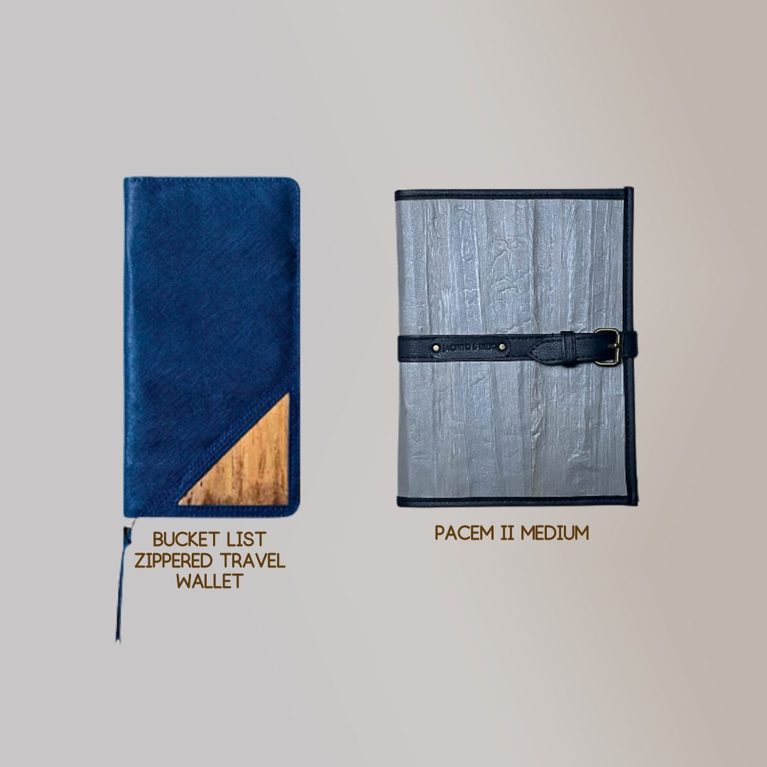 Bucket List Zippered Travel Wallet or Checkbook Wallet Essentials Purse with Retractable Wristlet - Jacinto & Lirio