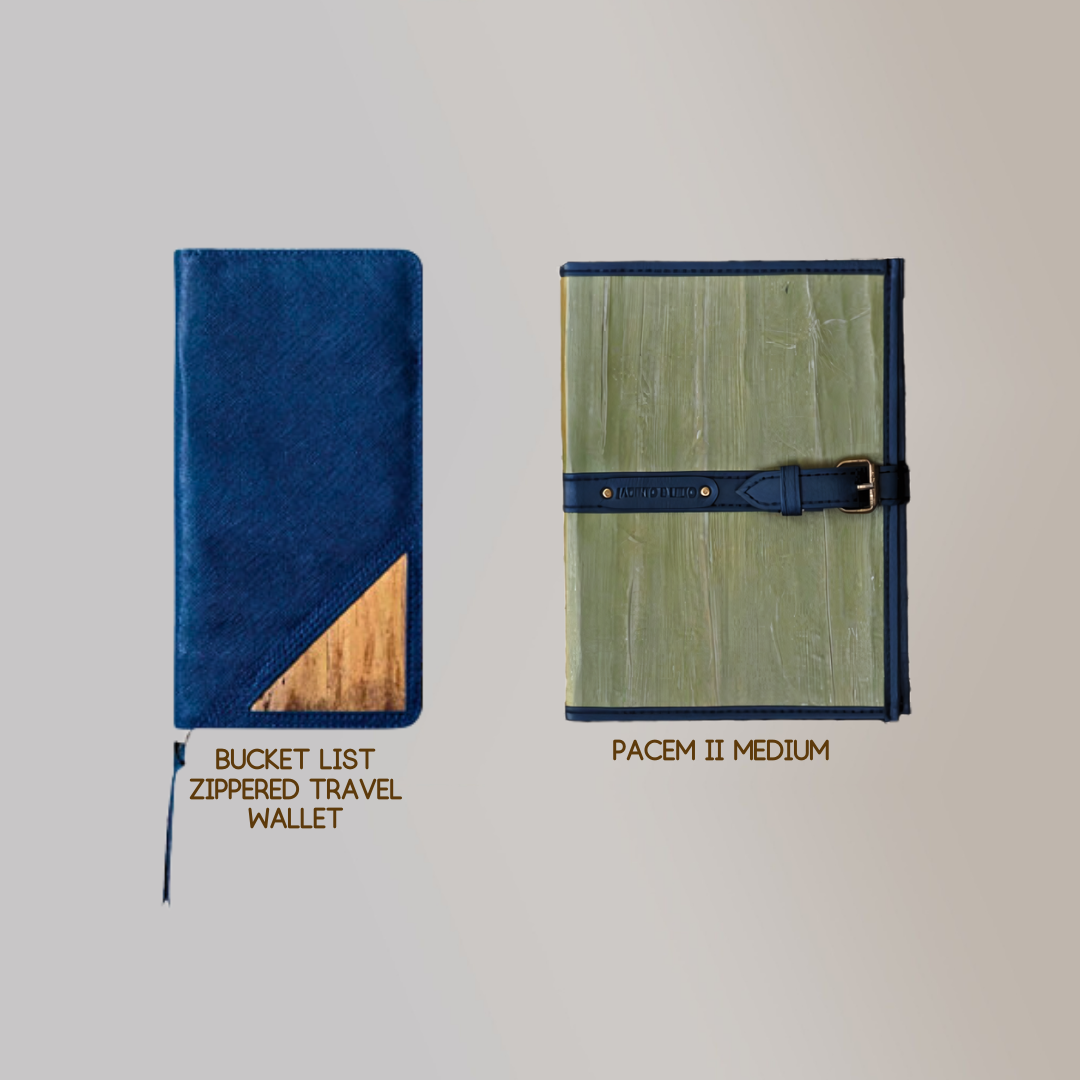 Bucket List Zippered Travel Wallet or Checkbook Wallet Essentials Purse with Retractable Wristlet - Jacinto & Lirio