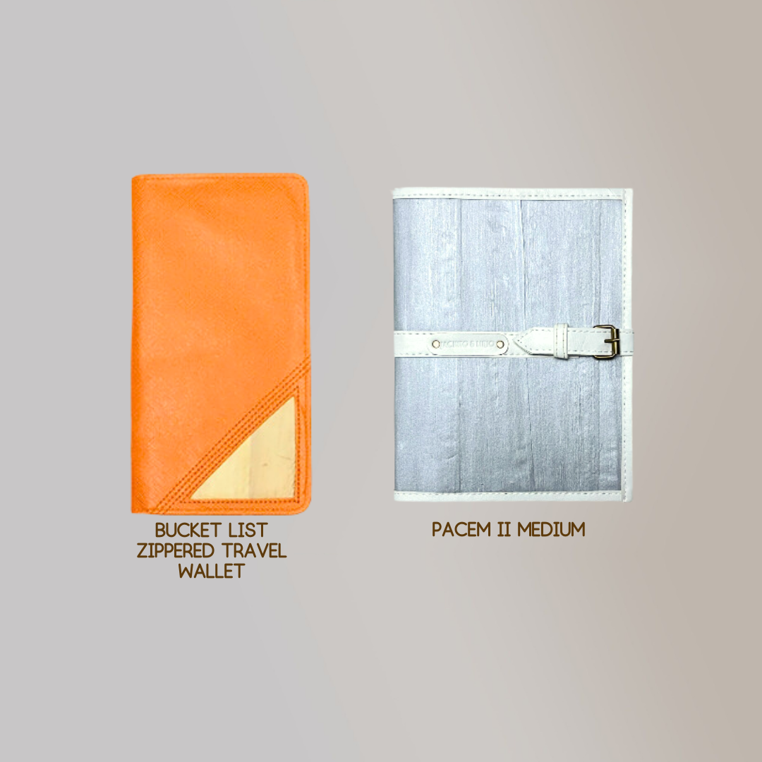 Bucket List Zippered Travel Wallet or Checkbook Wallet Essentials Purse with Retractable Wristlet - Jacinto & Lirio