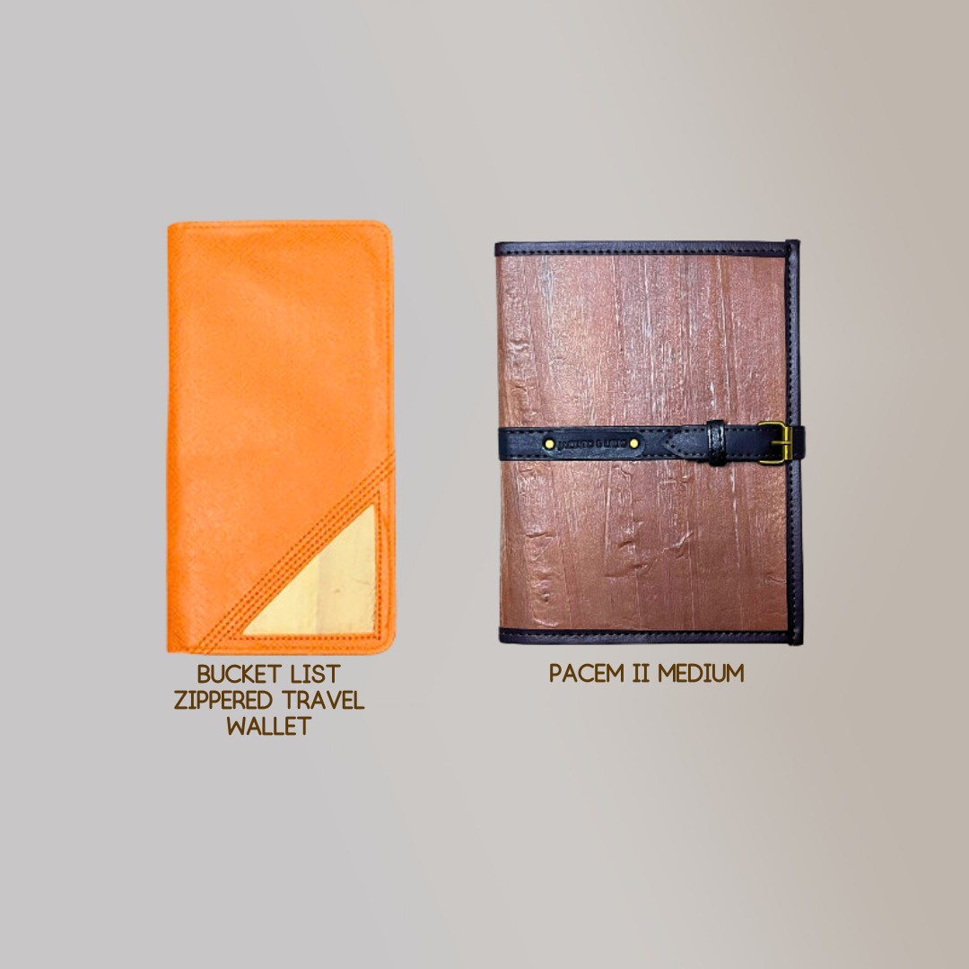 Bucket List Zippered Travel Wallet or Checkbook Wallet Essentials Purse with Retractable Wristlet - Jacinto & Lirio