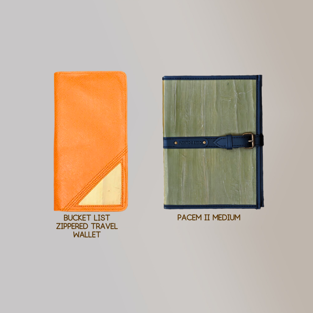 Bucket List Zippered Travel Wallet or Checkbook Wallet Essentials Purse with Retractable Wristlet - Jacinto & Lirio