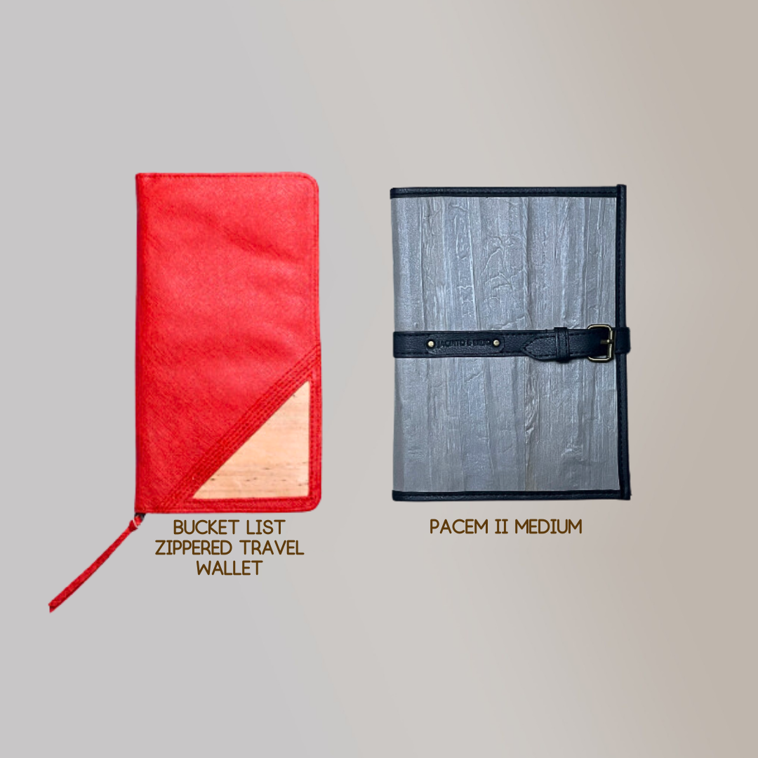 Bucket List Zippered Travel Wallet or Checkbook Wallet Essentials Purse with Retractable Wristlet - Jacinto & Lirio