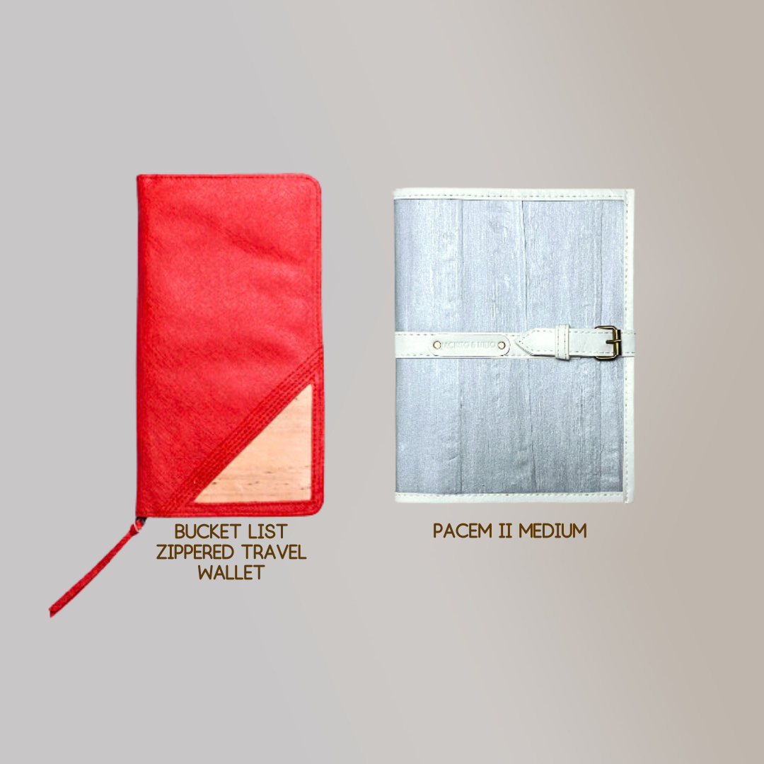 Bucket List Zippered Travel Wallet or Checkbook Wallet Essentials Purse with Retractable Wristlet - Jacinto & Lirio