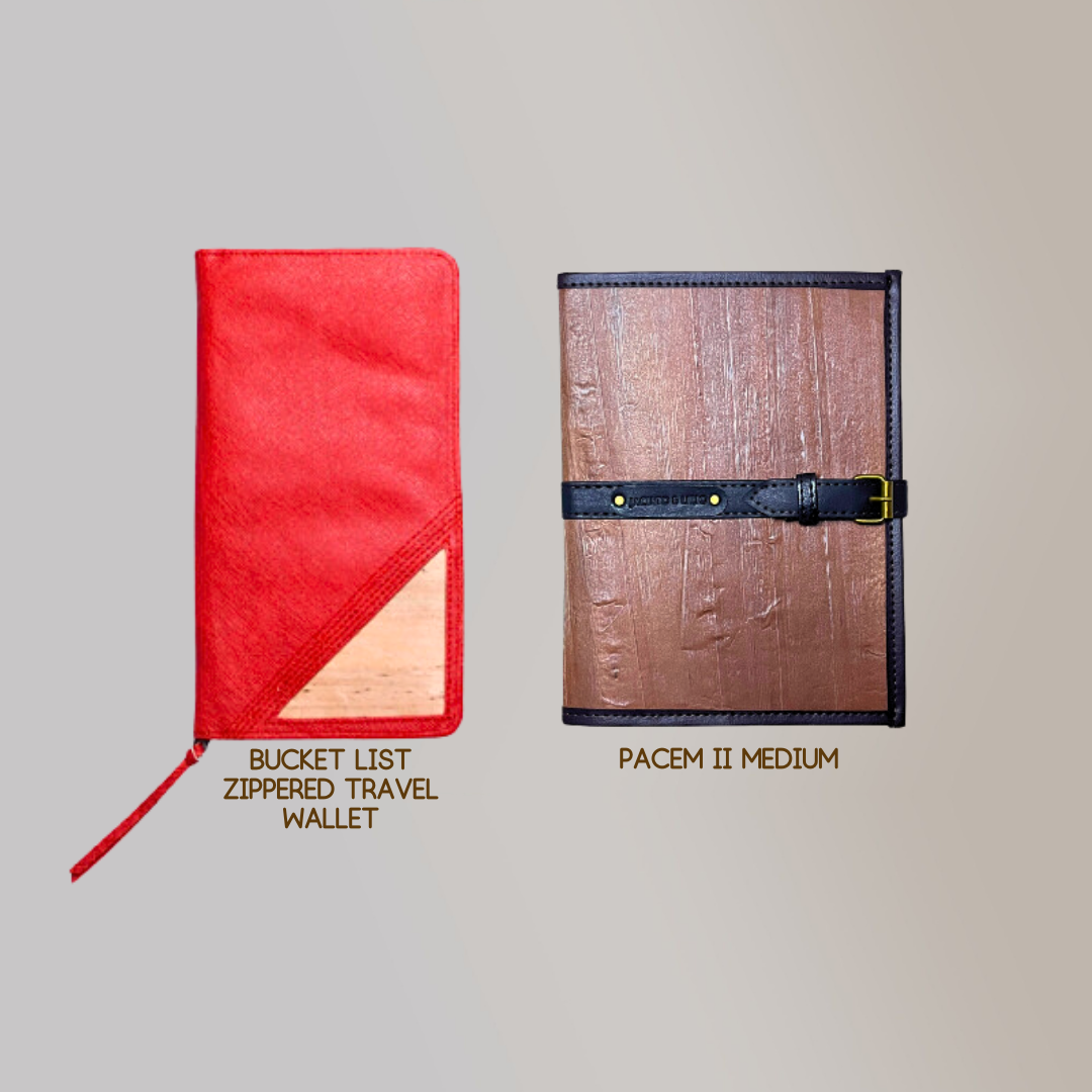 Bucket List Zippered Travel Wallet or Checkbook Wallet Essentials Purse with Retractable Wristlet - Jacinto & Lirio