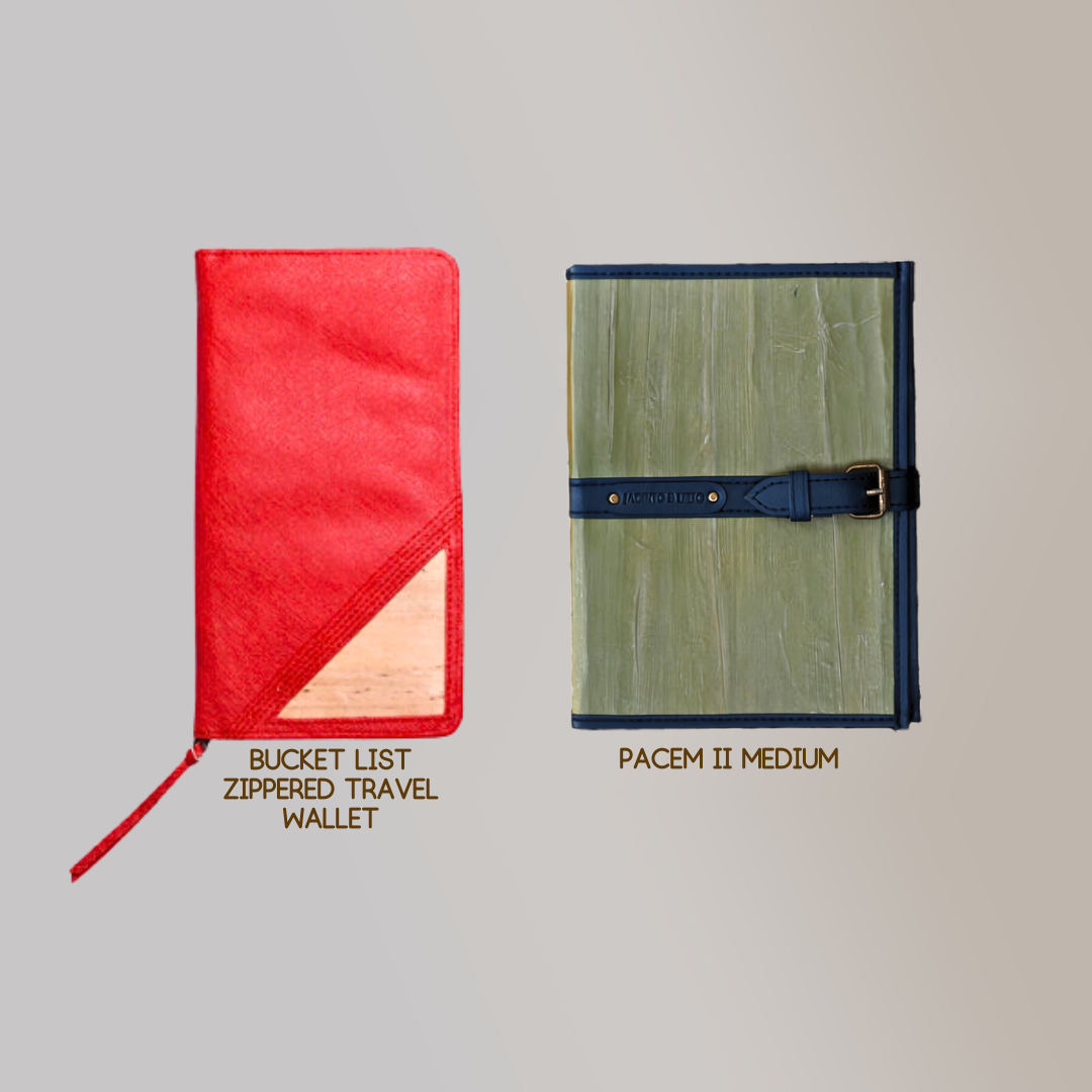 Bucket List Zippered Travel Wallet or Checkbook Wallet Essentials Purse with Retractable Wristlet - Jacinto & Lirio