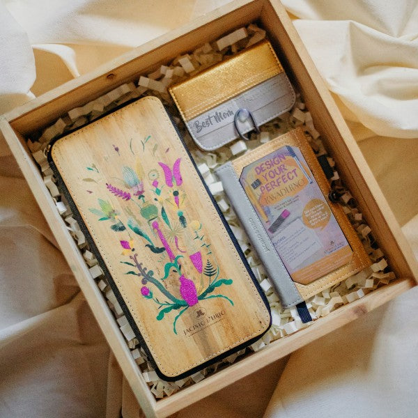 Maligaya Wooden Box with Acrylic Slide Cover - Jacinto & Lirio