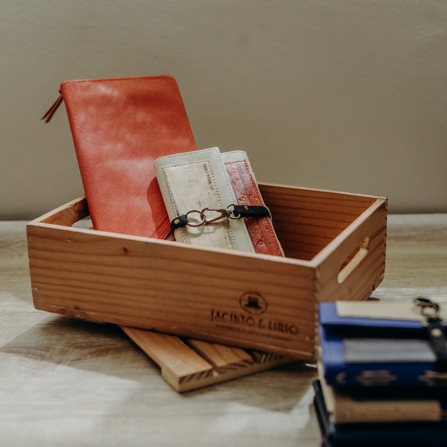 Vegan Leather Adhikain Wooden Crate Gift Box - Jacinto & Lirio