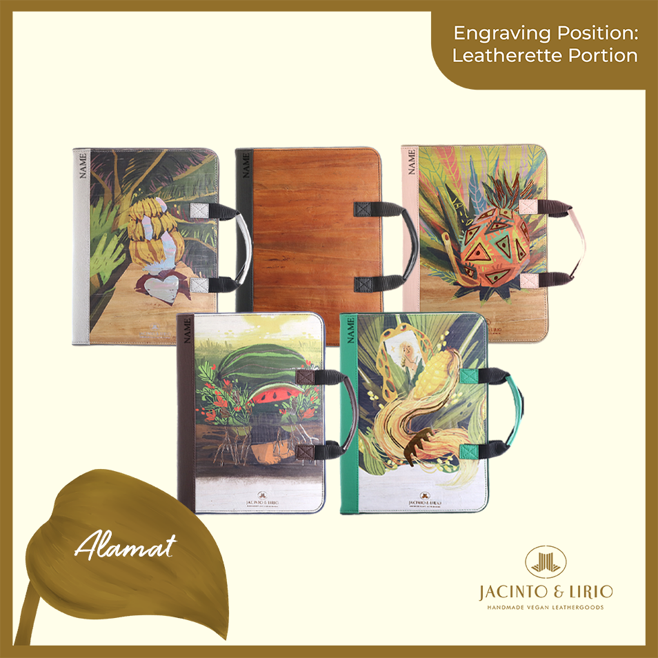 Logo Engraving Personalization on Leatherette Portion - Jacinto & Lirio