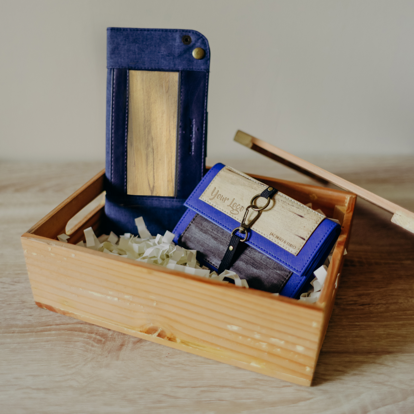 Valet Tray Organizer with Pencil Holder - Blue