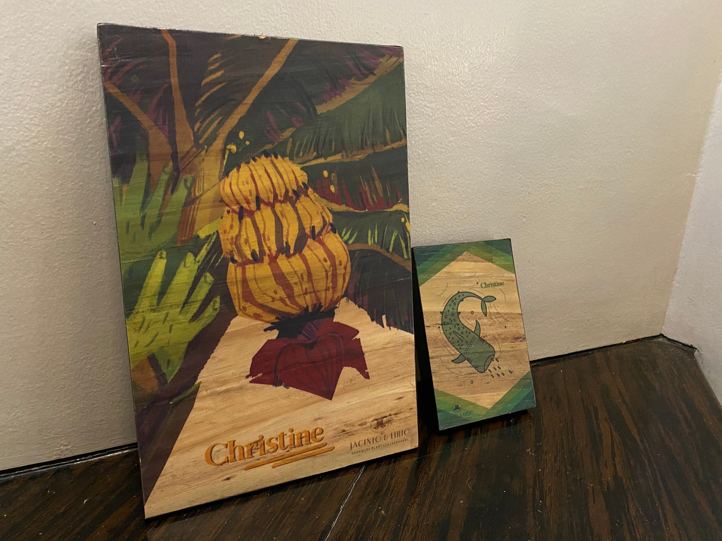 Imahe Water Hyacinth Canvas Wall Art with Wood Built Up - Jacinto & Lirio