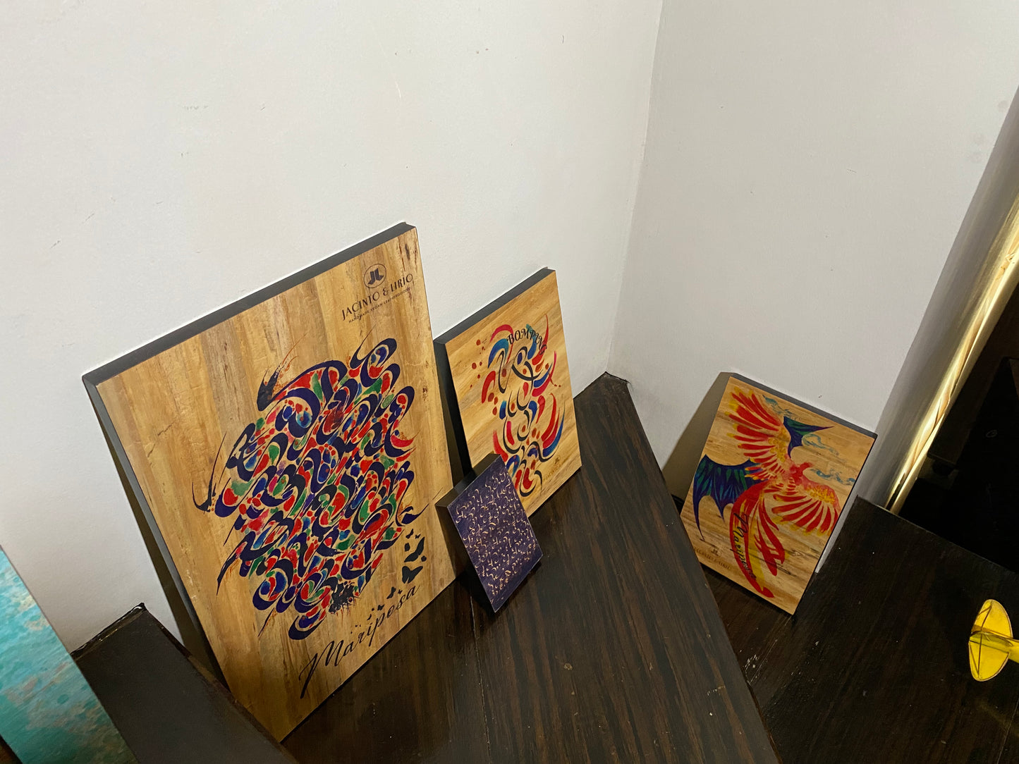 Imahe Water Hyacinth Canvas Wall Art with Wood Built Up - Jacinto & Lirio