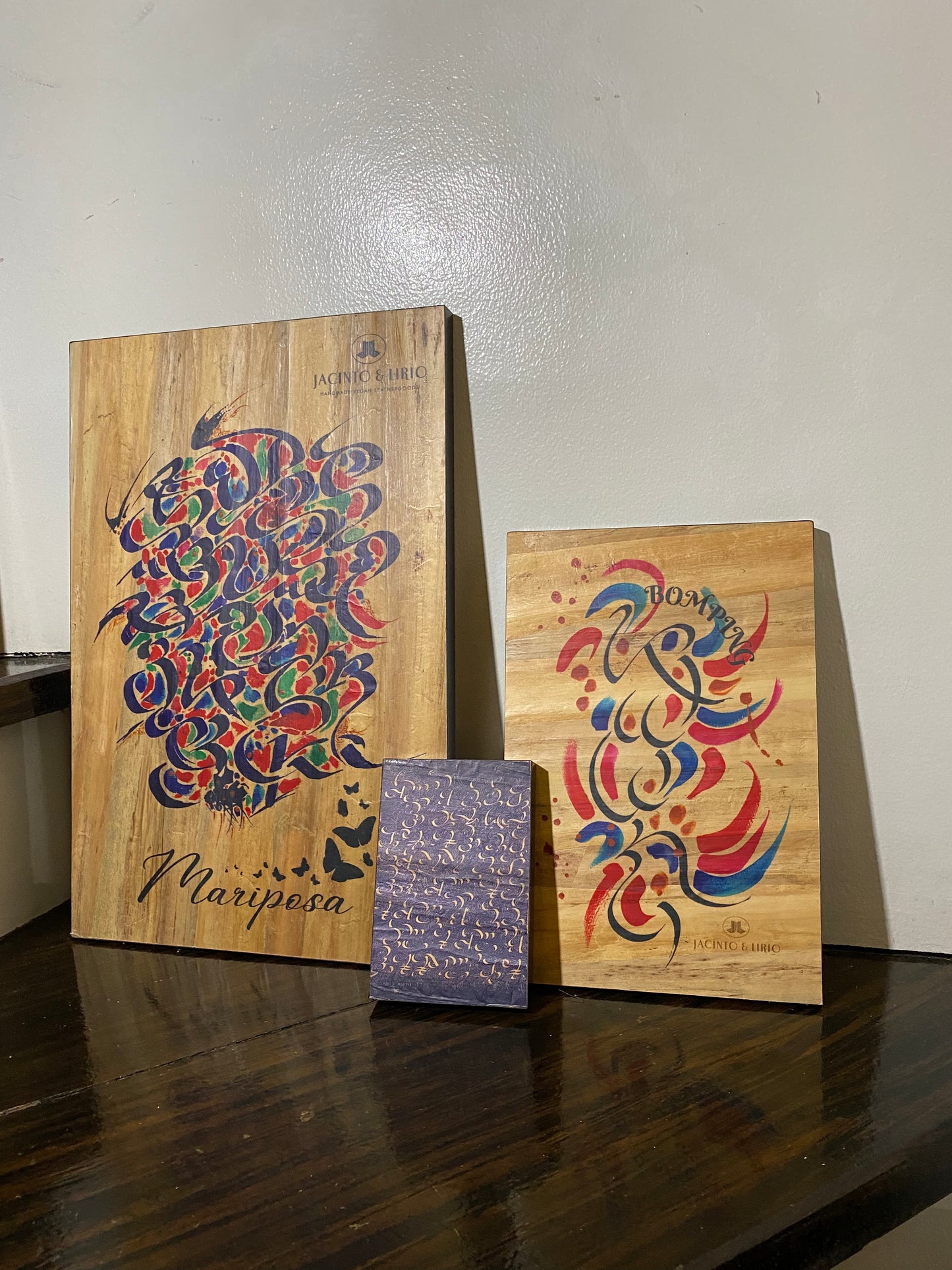 Imahe Water Hyacinth Canvas Wall Art with Wood Built Up - Jacinto & Lirio