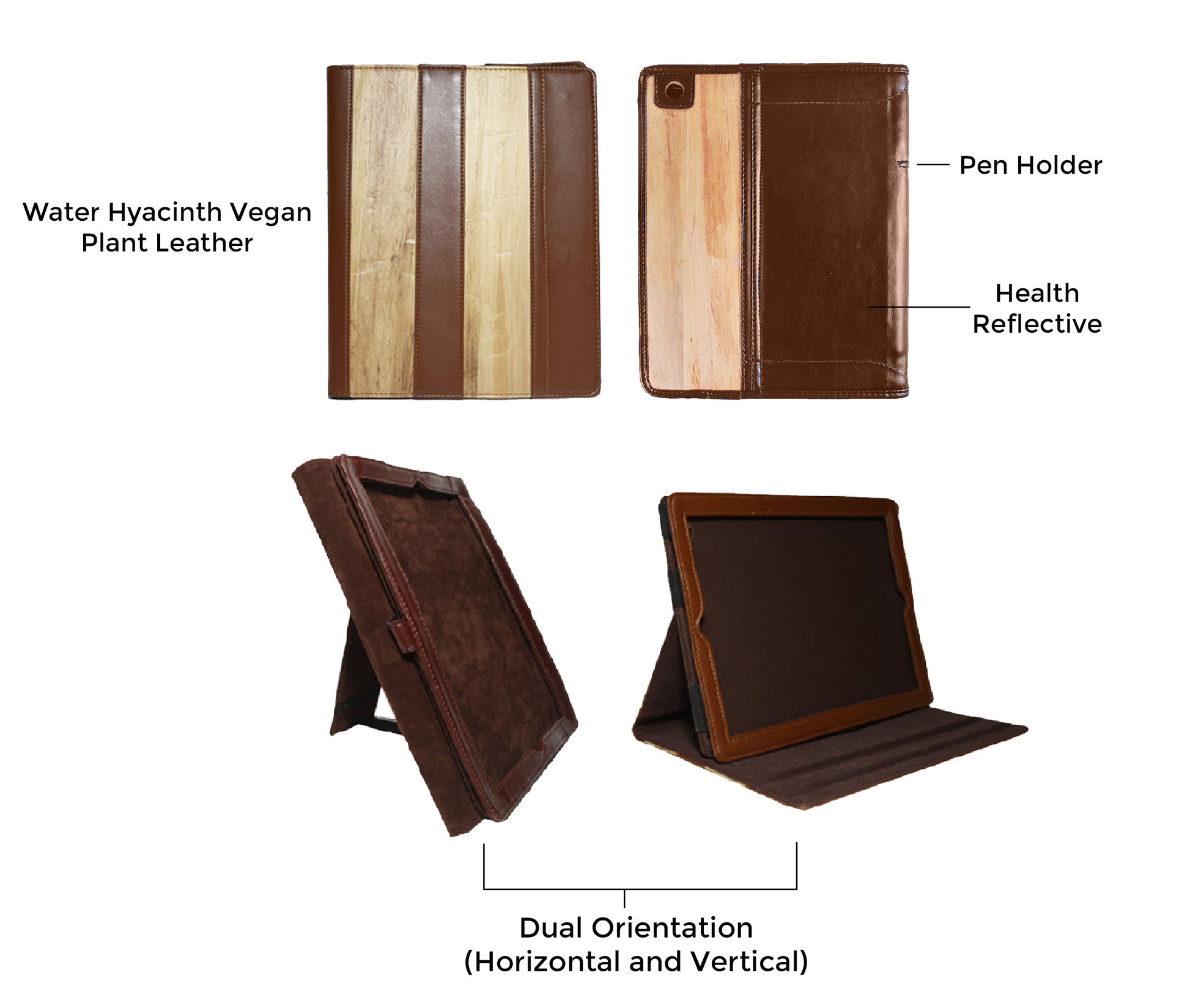 iPad Vegan Leather Heat Reflective iPad Case with Horizontal and Portrait Orientation ICVH - Jacinto & Lirio