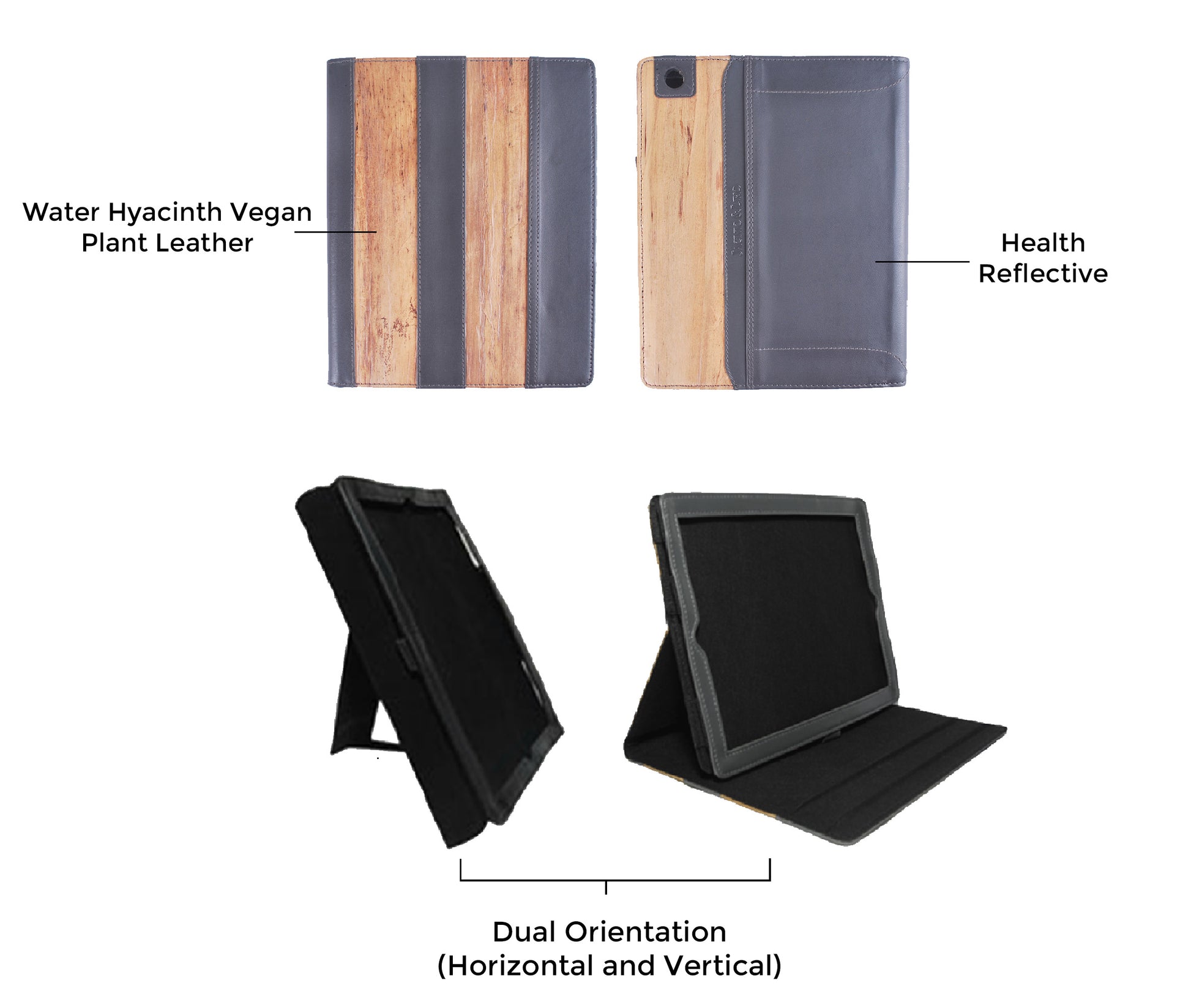 iPad Vegan Leather Heat Reflective iPad Case with Horizontal and Portrait Orientation ICVH - Jacinto & Lirio