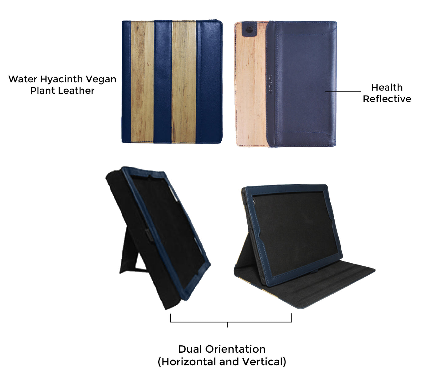 iPad Vegan Leather Heat Reflective iPad Case with Horizontal and Portrait Orientation ICVH - Jacinto & Lirio