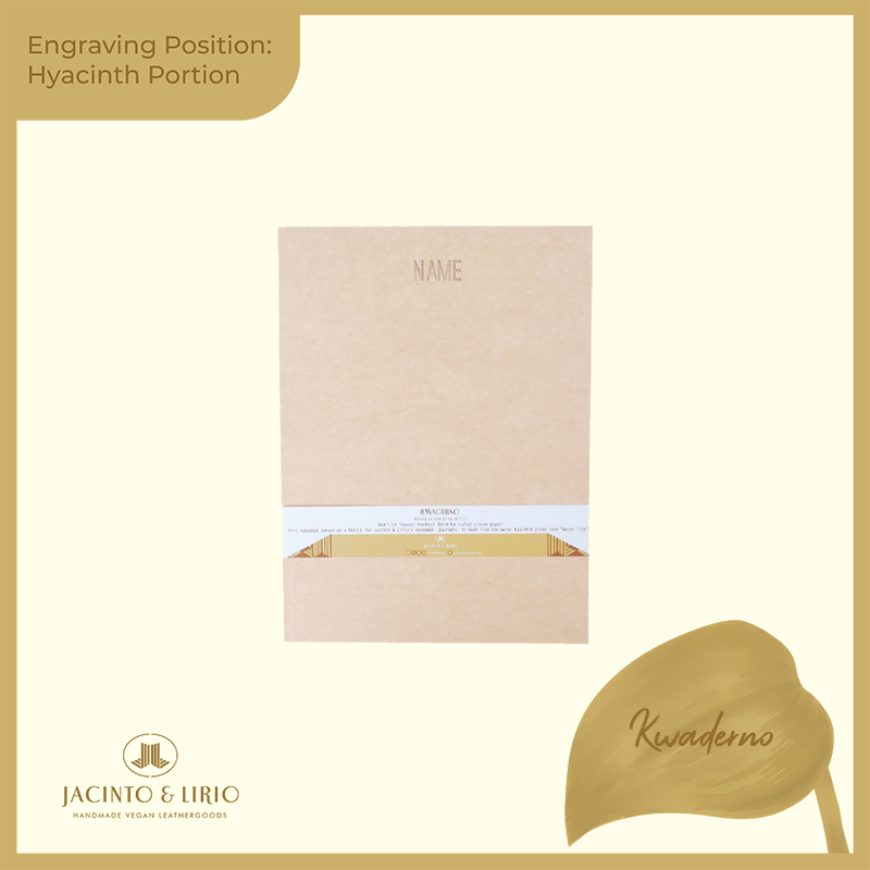 Logo Engraving Personalization on Water Hyacinth Portion - Jacinto & Lirio