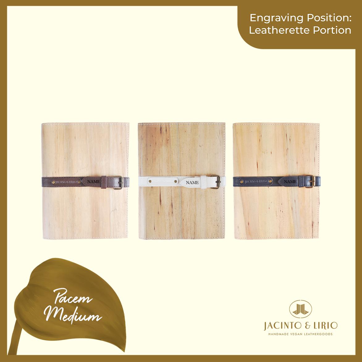 Name Engraving Personalization on Leatherette Portion - Jacinto & Lirio