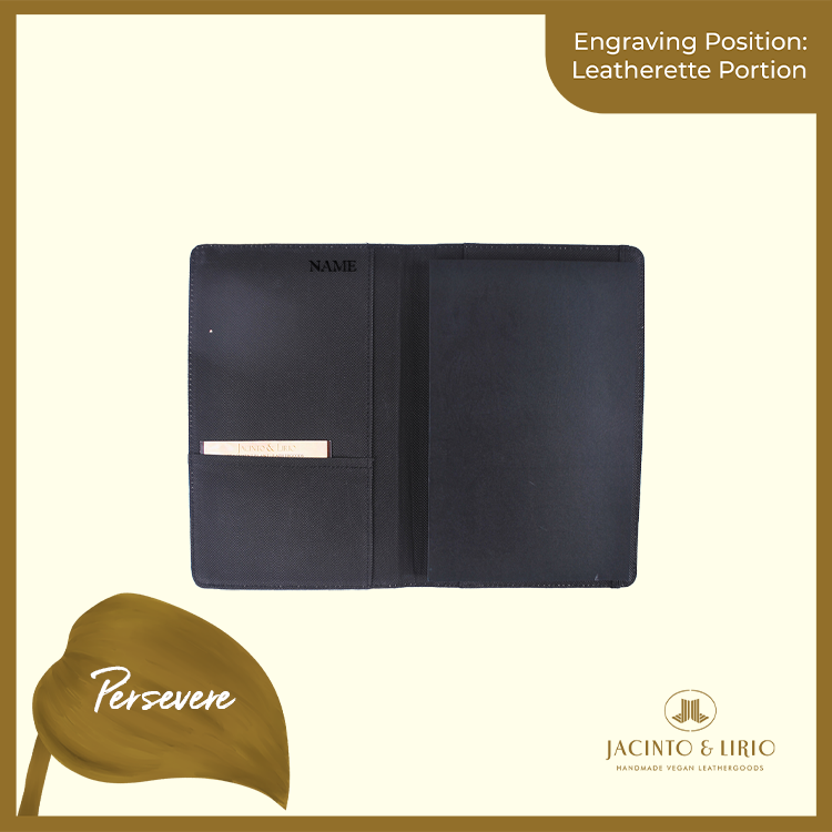 Logo Engraving Personalization on Leatherette Portion - Jacinto & Lirio