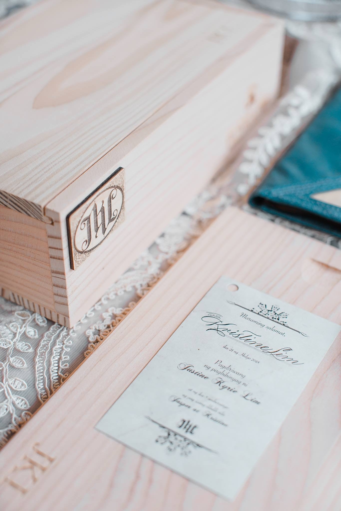 Kakaiba Wooden Box with Wooden Slide Cover - Jacinto & Lirio