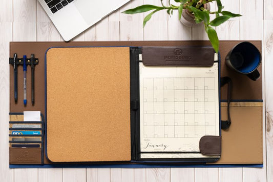 Jacinto & Lirio - WFH Desk Mat or Gaming Pad with Pockets and Card Holders