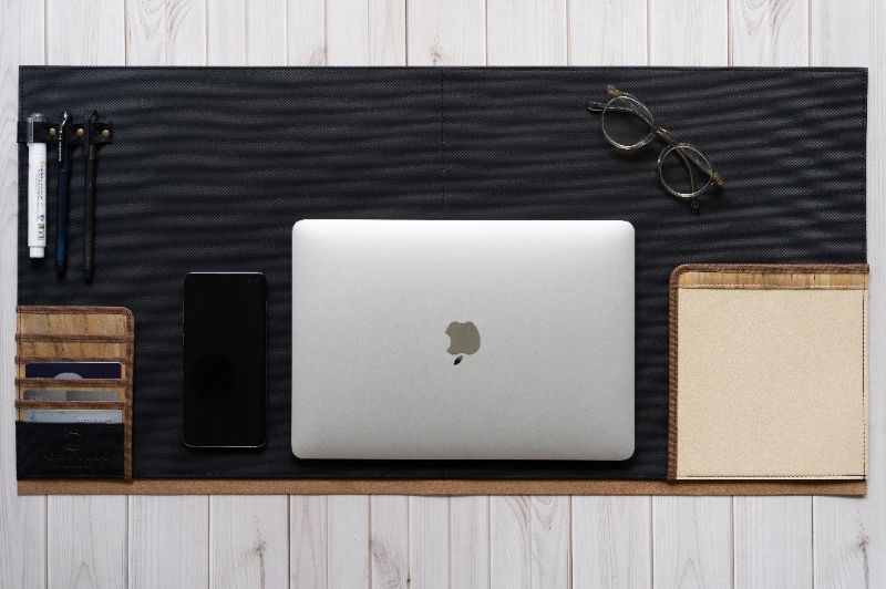 Jacinto & Lirio - WFH Desk Mat or Gaming Pad with Pockets and Card Holders