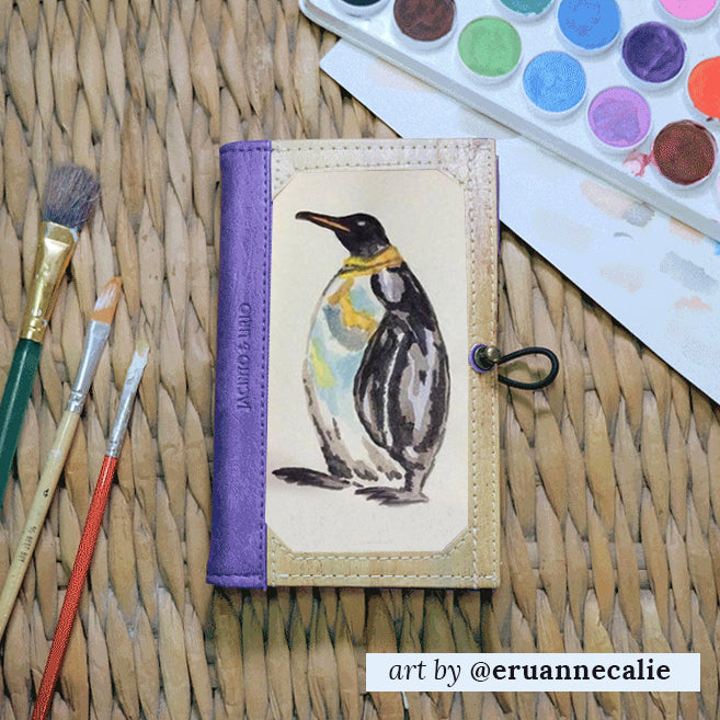 Showcasing the Pinto Mini Passport Holder's versatility with a custom theme as the customizable cover design.