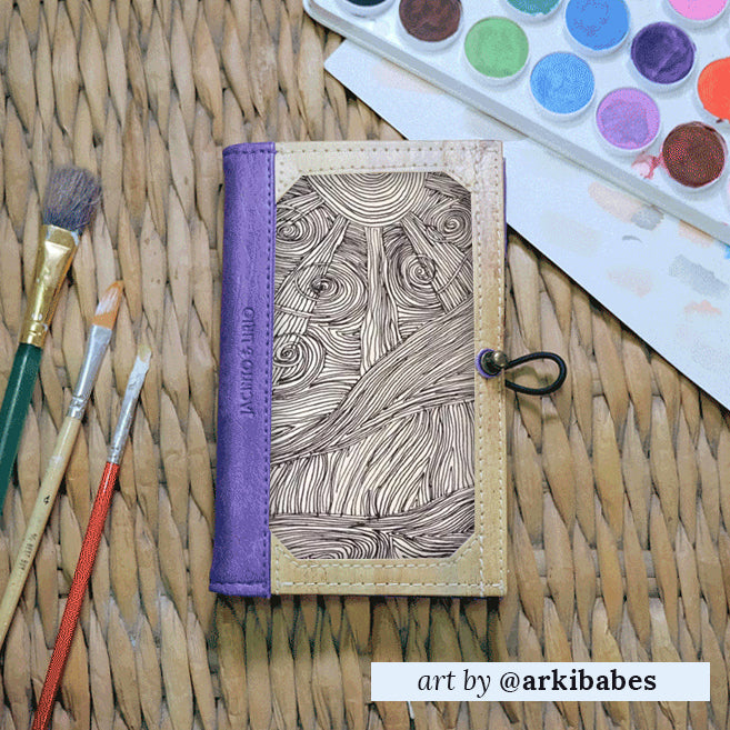 Showcasing the Pinto Mini Passport Holder's versatility with a custom theme as the customizable cover design.