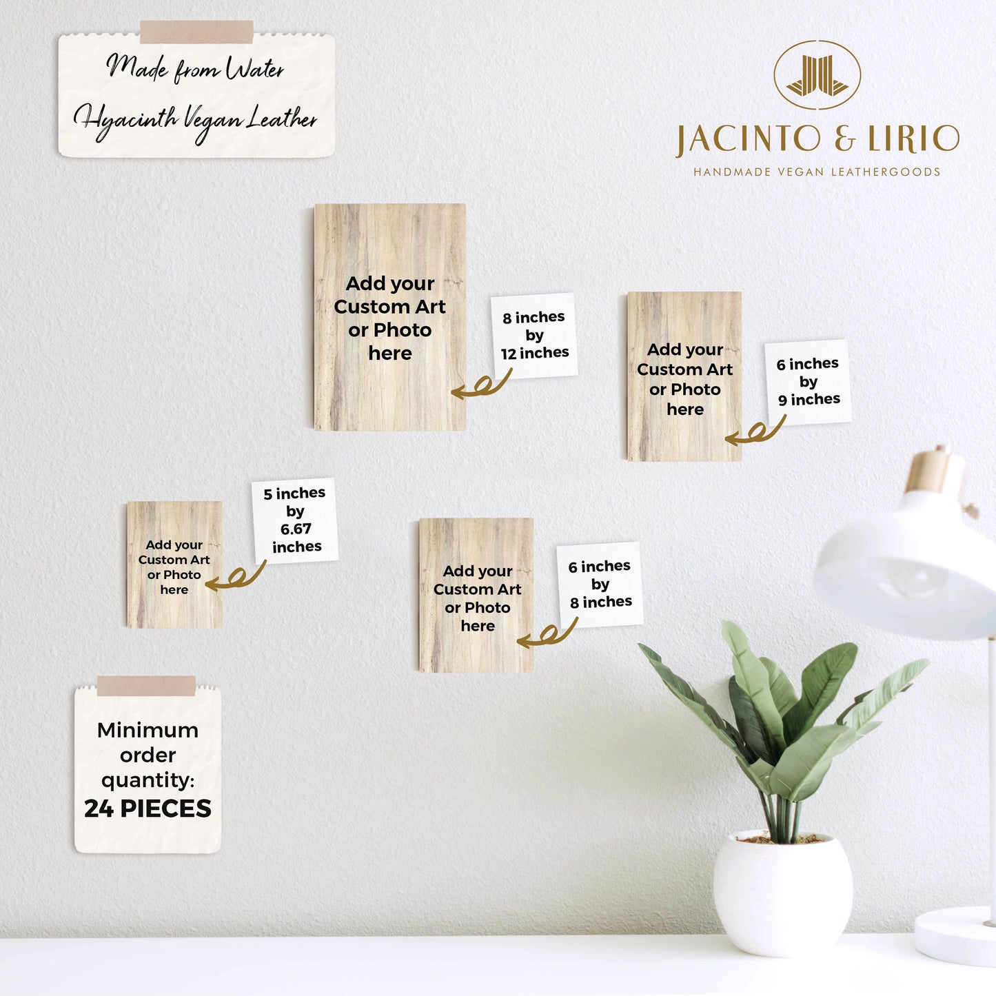 Imahe Water Hyacinth Canvas Wall Art with Wood Built Up (Medium) - Jacinto & Lirio