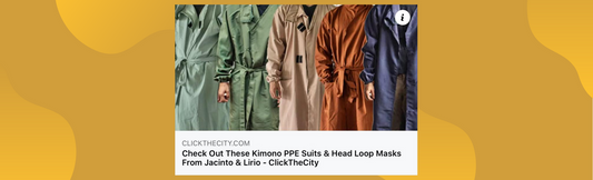 Check Out These Kimono PPE Suits & Head Loop Masks From Jacinto & Lirio by ClicktheCity