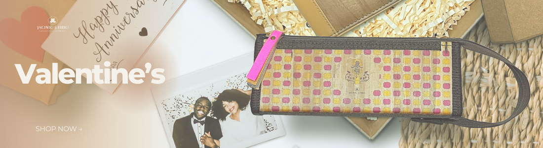 A rectangular pencil case with a polka dot design, that is also made of vegan leather.