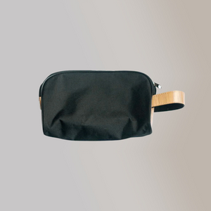 Zipped Pouch with Vegan Leather Accents and Handle (CCKIT09) - Jacinto & Lirio