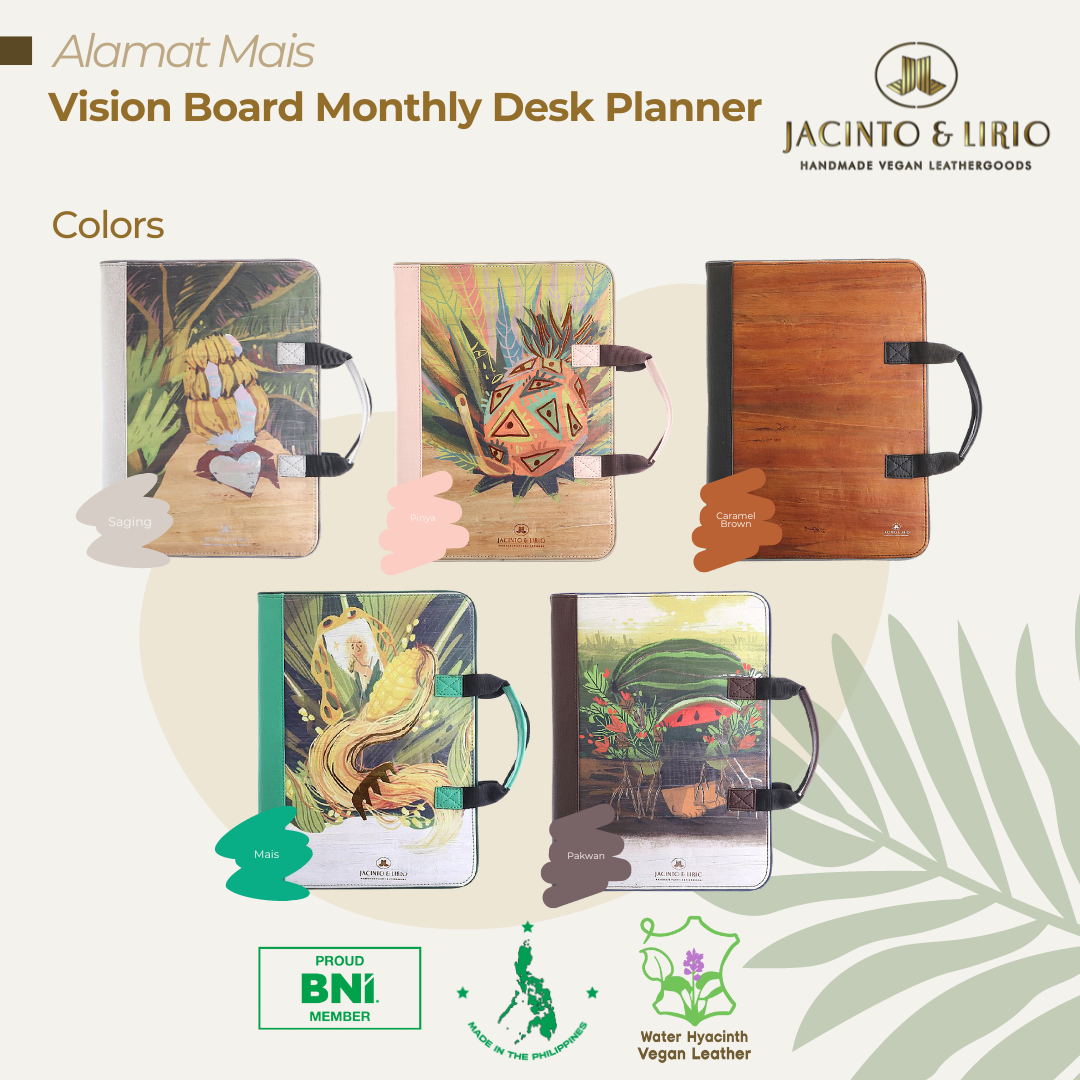 Vision Board Monthly Vegan Leather Desk Planner (Alamat ng Saging)