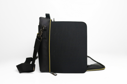 Hiraya Multifunctional and Eco-Friendly 13”/ 15” Workstation Laptop Bag with Privacy Panel, Built-In Laptop Stand, Zippered Closure & Travel Strap